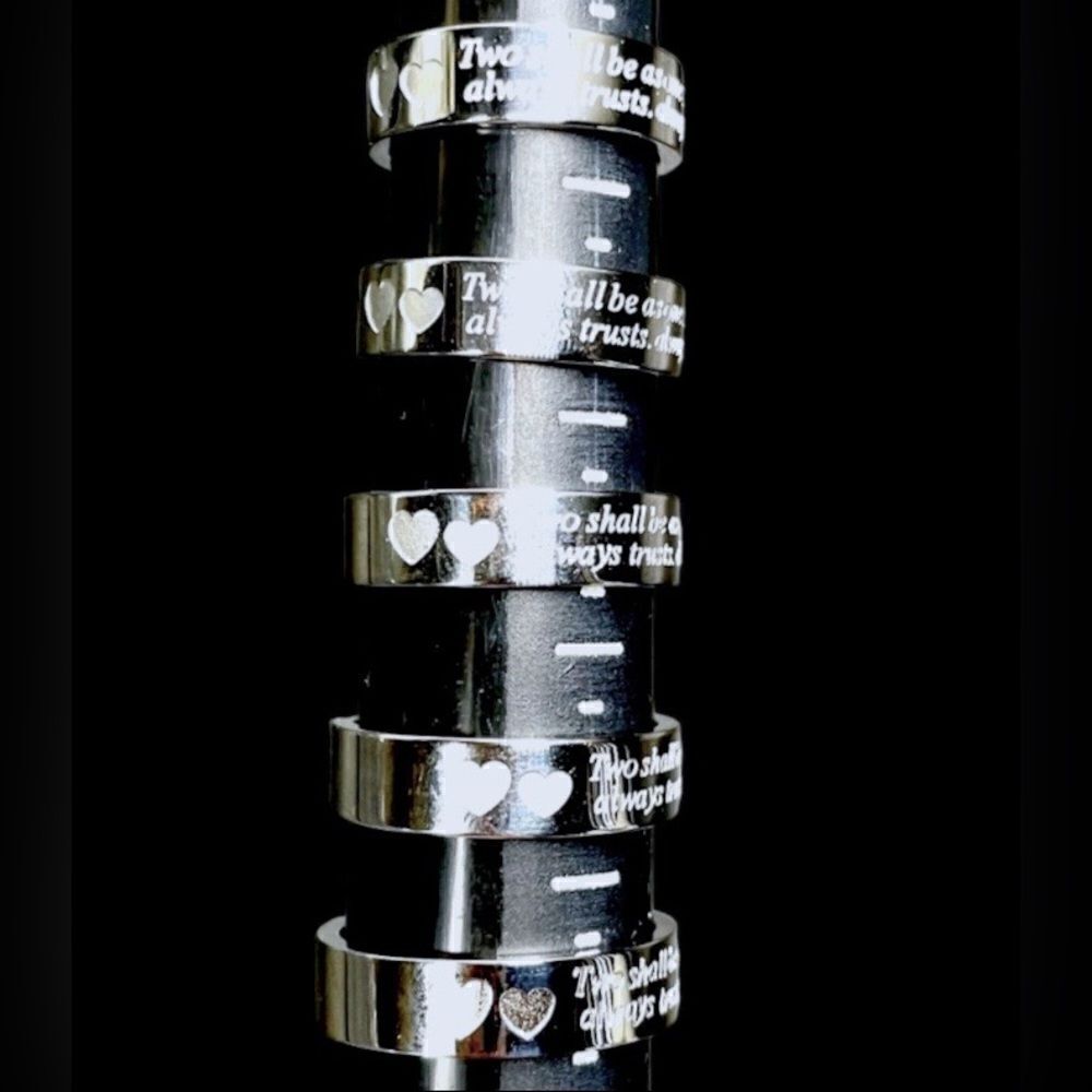 Stainless Steel “ Two shall be as one. Always protects. Always trusts. Always..”